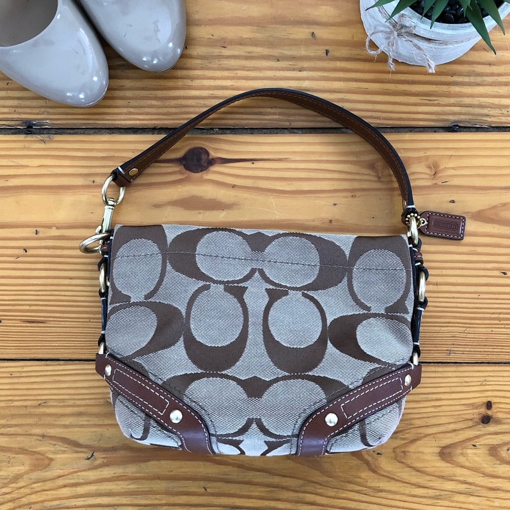 Brown & Tan Small Coach Purse